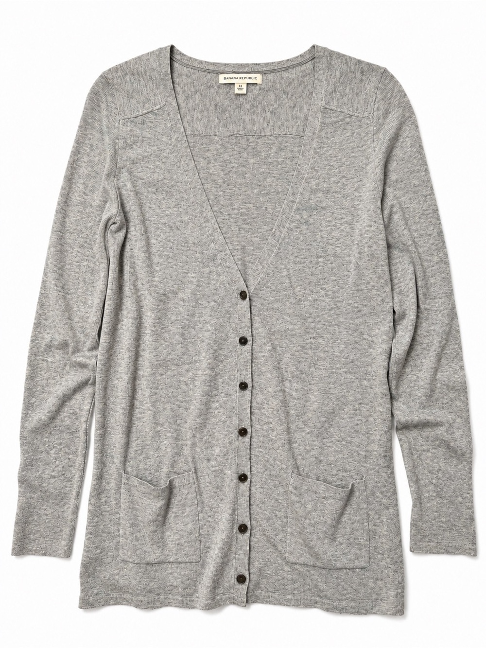 Banana Republic Silk Blend Button-Front V-Neck Cardigan Sweater Medium